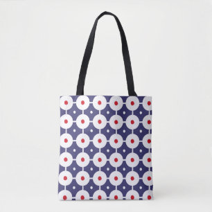 Bolsa Tote vintage funky retro padrão perfeito. Arrependimen