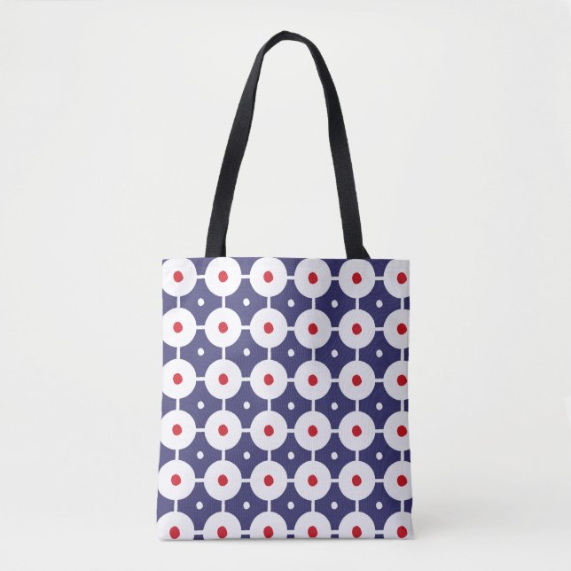 Bolsa Tote vintage funky retro padrão perfeito. Arrependiment (Frente)