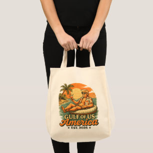 Bolsa Tote Vintage Funny Trump América Golfo 2025