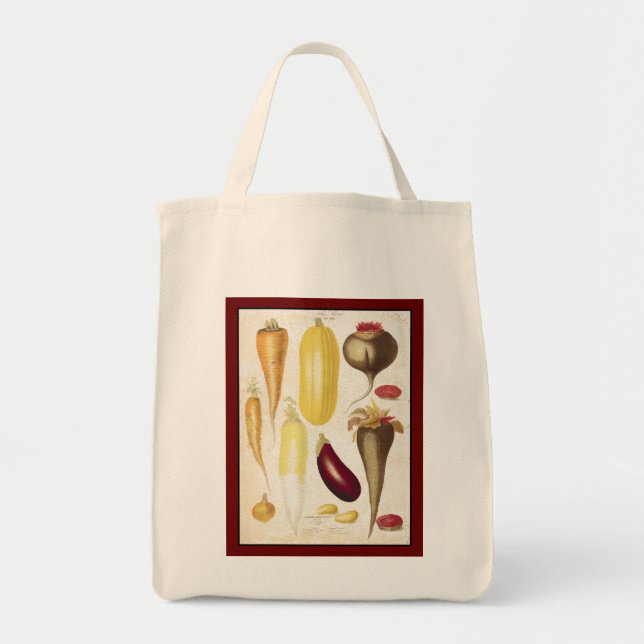 Bolsa Tote Vintage Garden Vegetables Kitchen Art Compra (Frente)