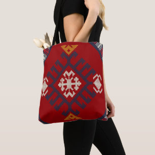 Bolsa Tote Vintage geométrico clássico, na moda, colorido