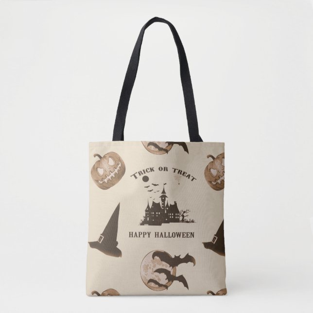 Bolsa Tote Vintage Halloween (Frente)