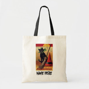 Bolsa Tote Vintage Halloween de Ellen Clapsaddle, Gato Negro