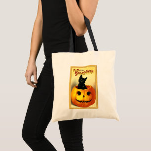 Bolsa Tote Vintage Halloween Jack O'Lantern
