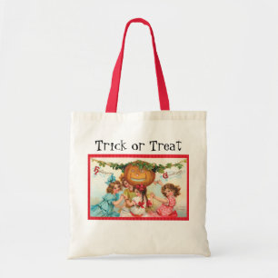 Bolsa Tote Vintage Halloween Trick ou trate bolsas!