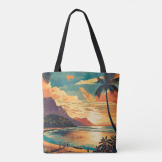 Bolsa Tote Vintage Hawaii Beach