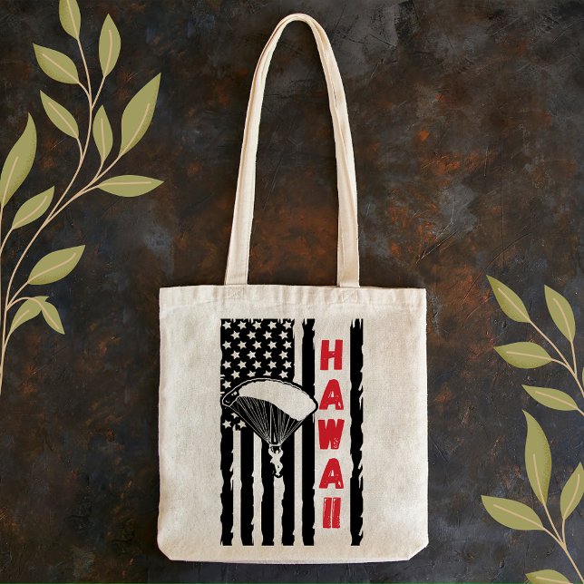 Bolsa Tote Vintage Hawaii Paragliding Skydiving (Criador carregado)