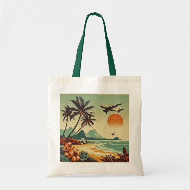 Bolsa Tote Vintage Hawaii/Tropical (Frente)