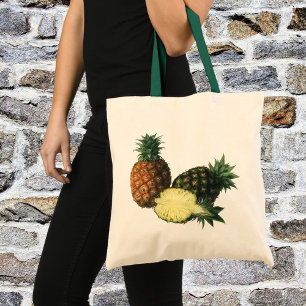 Bolsa Tote Vintage Hawaiian Pineapple, Organic Comida Fruta