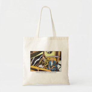 Bolsa Tote Vintage Horror Comic Panel Apresentando O Receptor