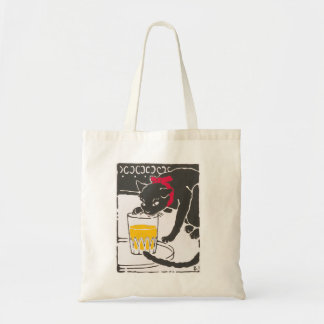Bolsa Tote Vintage Japanese Beer Cat Art Goyo Retro トートバッグ