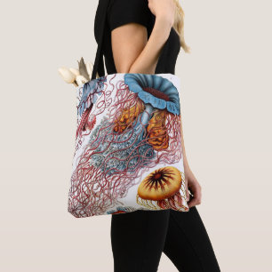 Bolsa Tote Vintage Jellyfish, de Ernst Haeckel, Discomedusae