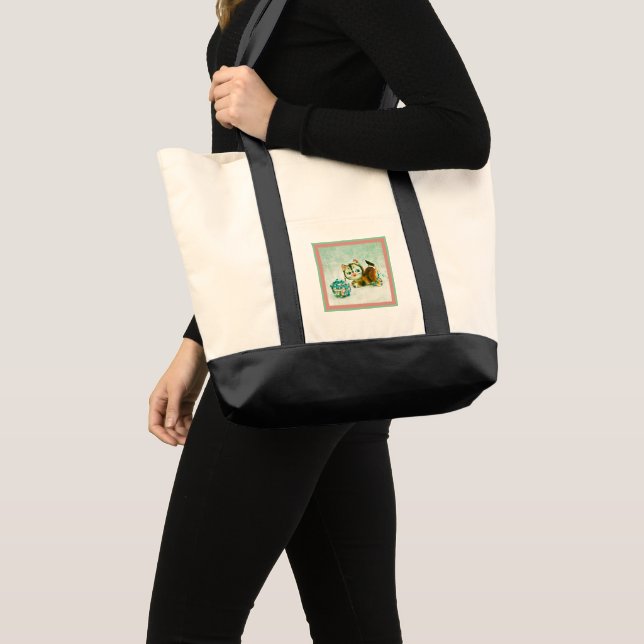 Bolsa Tote Vintage Kitty Cat (Frente (produto))