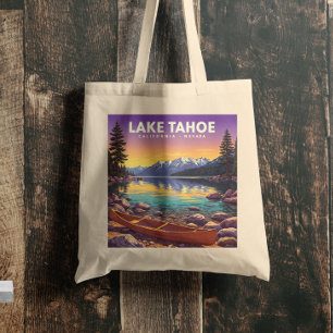 Bolsa Tote Vintage Lake Tahoe California Nevada