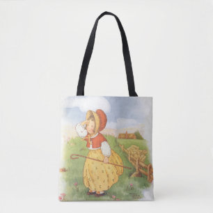 Bolsa Tote Vintage Little Bo Peep Rima Infantil Mãe Gansa