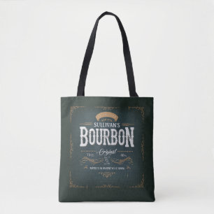 Bolsa Tote Vintage Look ADD NAME American Bourbon Whiskey Bar