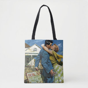 Bolsa Tote Vintage Love and Romance Newlyweds Comprar Primeir