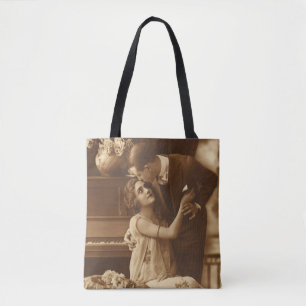 Bolsa Tote Vintage Lovers, Love Romance Música Romântica