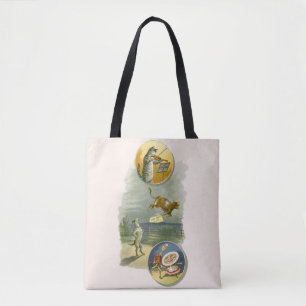 Bolsa Tote Vintage Madre Goose Enfermeira Rhyme Ei Diddle