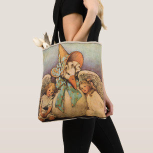 Bolsa Tote Vintage Mãe Goose Filhos Jessie Willcox Smith