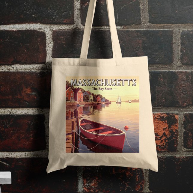 Bolsa Tote Vintage Massachusetts (Criador carregado)