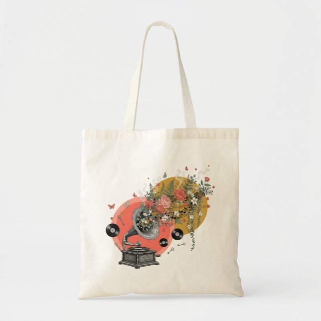 Bolsa Tote Vintage Melody Garden (Frente)