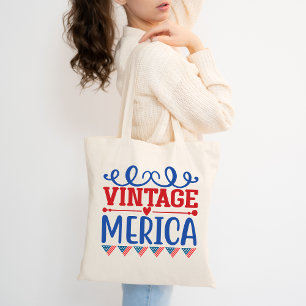 Bolsa Tote Vintage Merica Patriotic