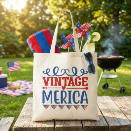 Bolsa Tote Vintage Merica Patriótico