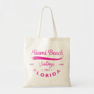 Bolsa Tote Vintage Miami-Beach, Flórida, Costa Leste