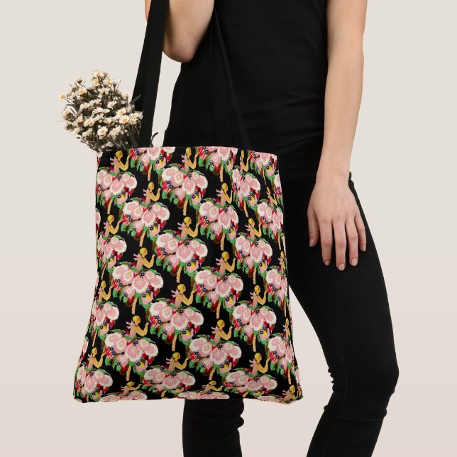 Bolsa Tote Vintage Mulher em vestida (Close Up)
