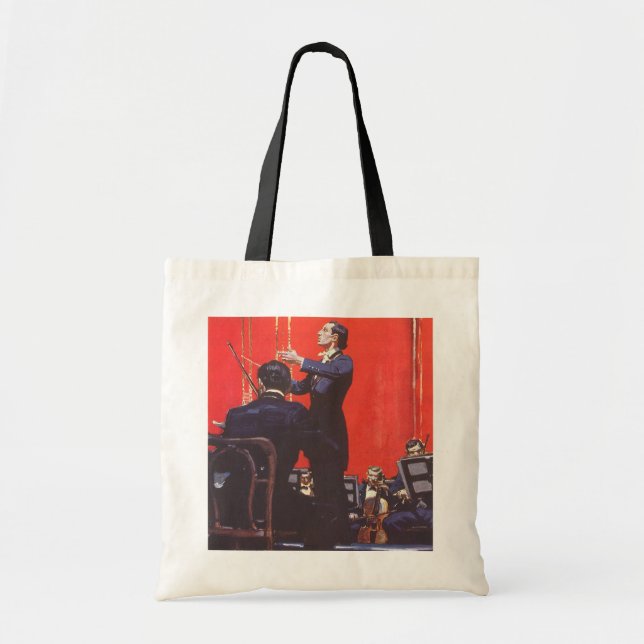 Bolsa Tote Vintage Music, Conduzindo uma Orquestra (Frente)
