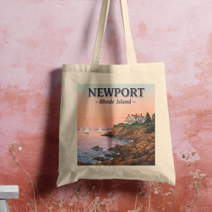 Bolsa Tote Vintage Newport Rhode Island