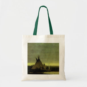 Bolsa Tote Vintage ocidental, acampamento indiano no