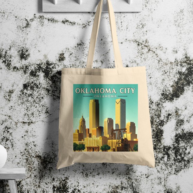 Bolsa Tote Vintage Oklahoma City Oklahoma (Criador carregado)