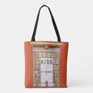 Bolsa Tote Vintage Opera Music, Aida egípcia de Verdi