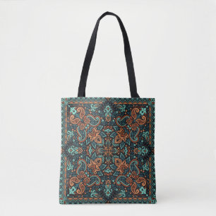 Bolsa Tote Vintage ornnament paisley Bandana, cachecol de sed