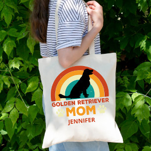 Bolsa Tote Vintage Ouro Lab Cachorro Mãe Sunset Personalizado