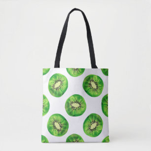 Bolsa Tote vintage Padrão sem costura kiwi ilustração hand