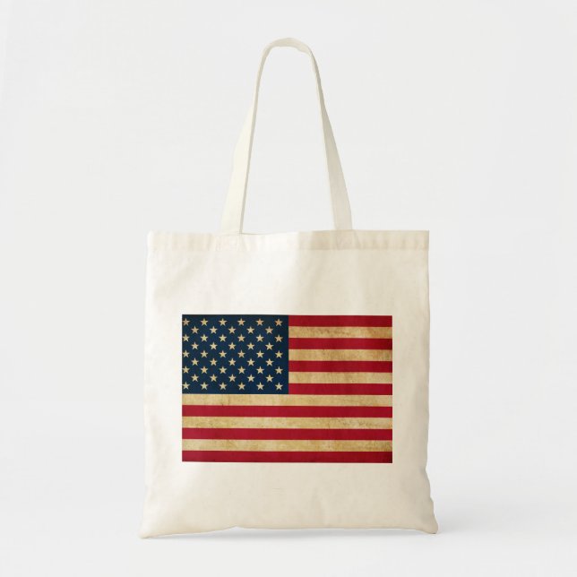 Bolsa Tote Vintage Patriotic American Flag (Frente)