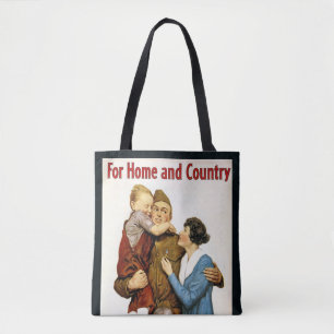 Bolsa Tote Vintage Patriotic Soldier for Victory Liberty Loan