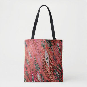 Bolsa Tote Vintage Peafowl Vermelho Decorativo Sem Olhos Padr