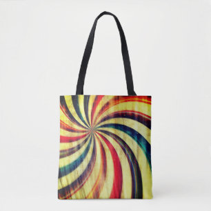 Bolsa Tote Vintage peppermint candy striped espiral colorido