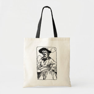 Bolsa Tote Vintage Pirates Sketch de um Capitão por Howard Py