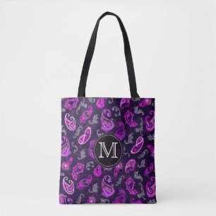 Bolsa Tote Vintage Purple Paisley