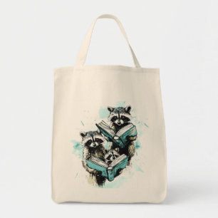 Bolsa Tote Vintage Raccoon Readers Club