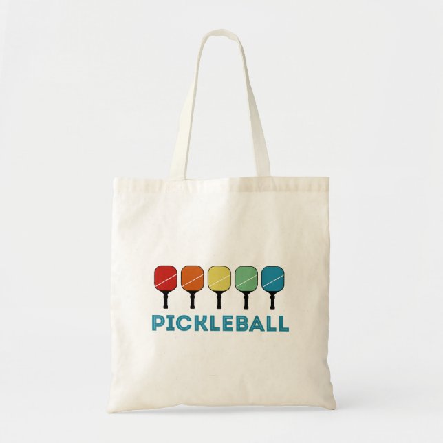 Bolsa Tote Vintage Retro Pickleball Funny (Frente)