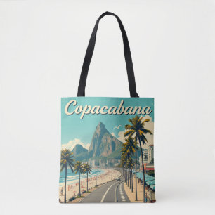 Bolsa Tote Vintage Retro Viagem - Praia de Copacabana