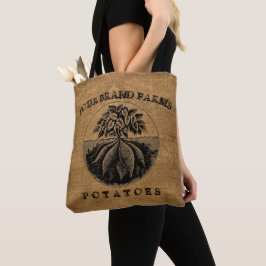 Bolsa Tote Vintage Rustic Faux Burlap Potato Sack Modelo