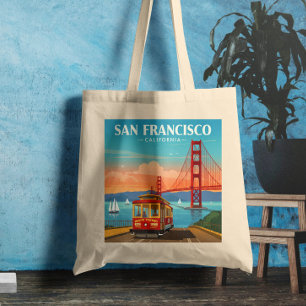 Bolsa Tote Vintage San Francisco California