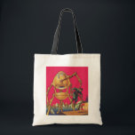 Bolsa Tote Vintage Science Ficting Alienígena Robô Captura Ho<br><div class="desc">Imagem de Vintage: aliens futuristas de ficção científica e robôs. Um clássico design de ficção científica retrógrada do futuro,  com um robô em forma de ovo segurando um homem em suas garras. Os caracteres pop num fundo rosa claro.</div>